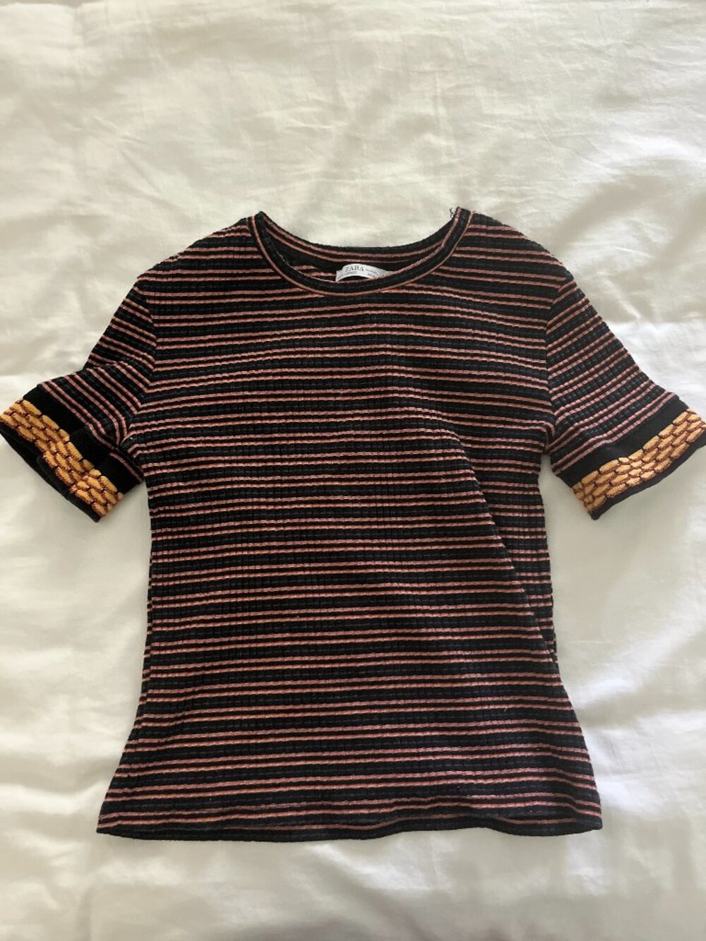 Zara Striped Fitted Tee